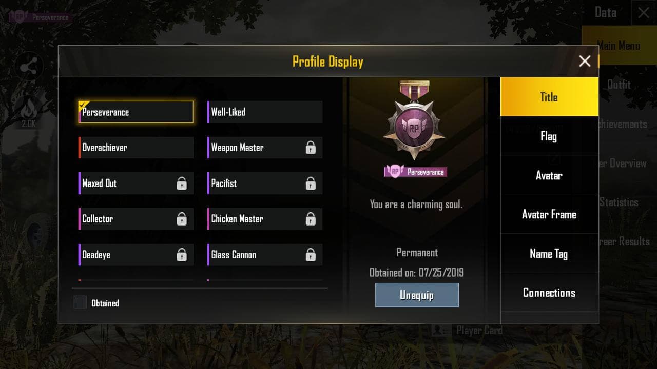 How to get Perseverance Title in PUBG mobile cheaply?