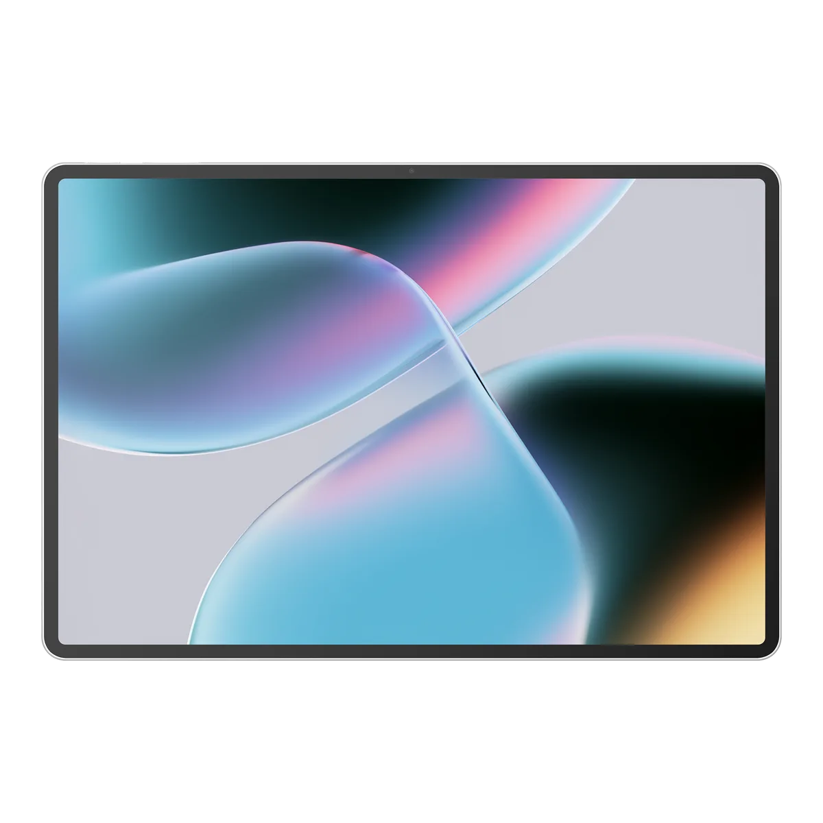Official ASUS product image of the Pad (T3201) tablet in Pure White, front view showing its 12.2-inch dual-layer OLED display