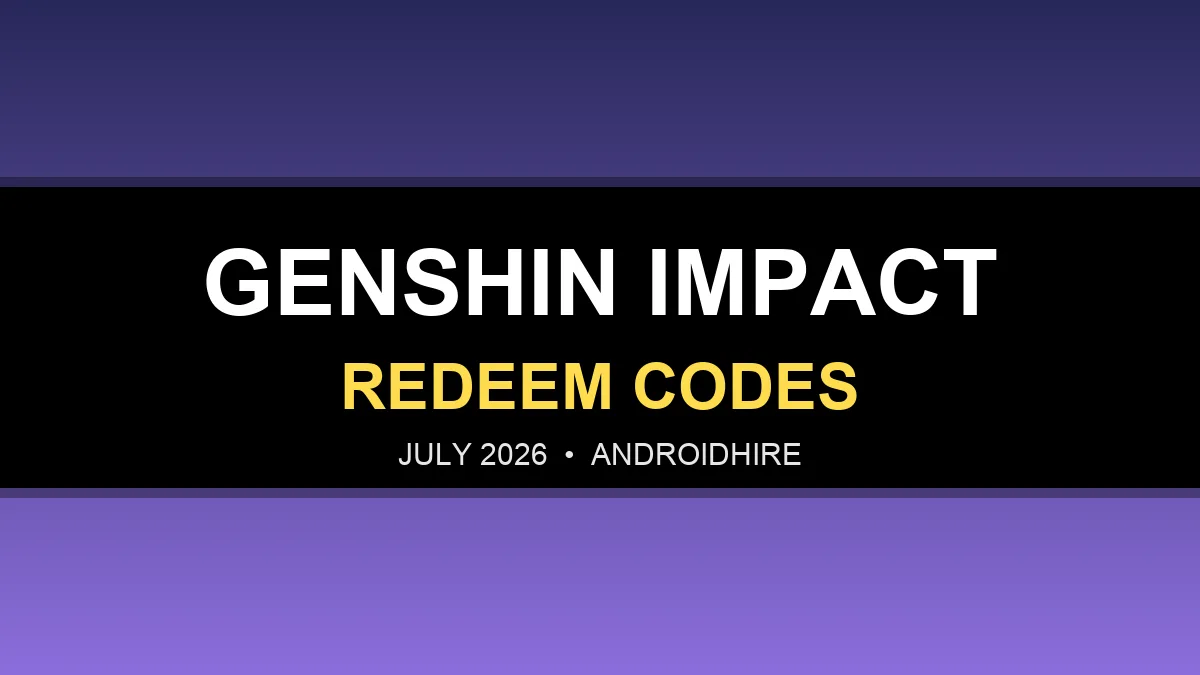 Genshin Impact Codes (July 2026): All Working Redeem Codes
