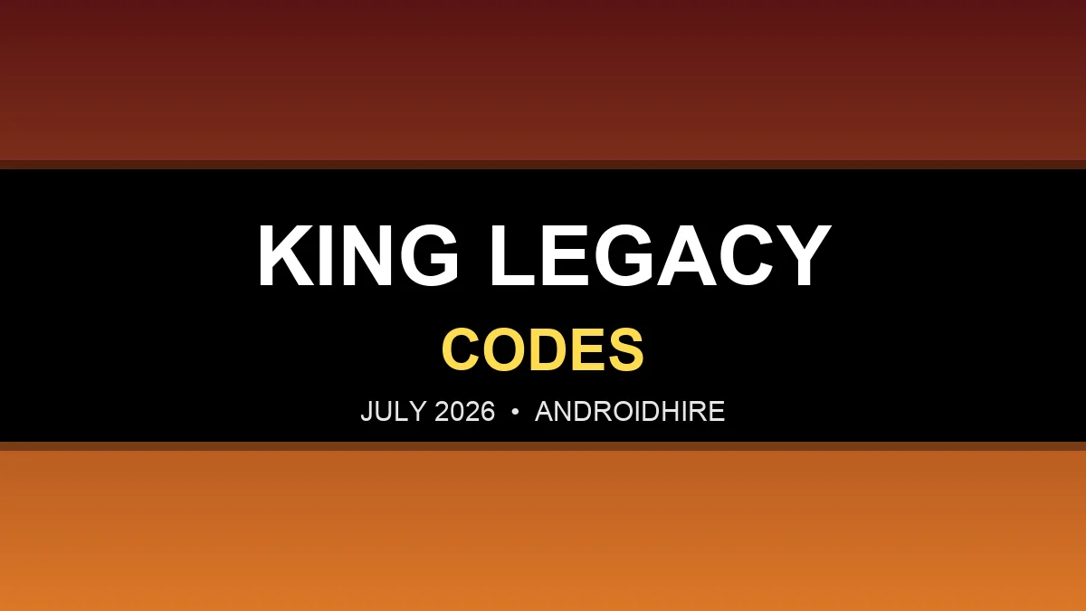 King Legacy Codes (July 2026): All 9 Working Codes & Rewards