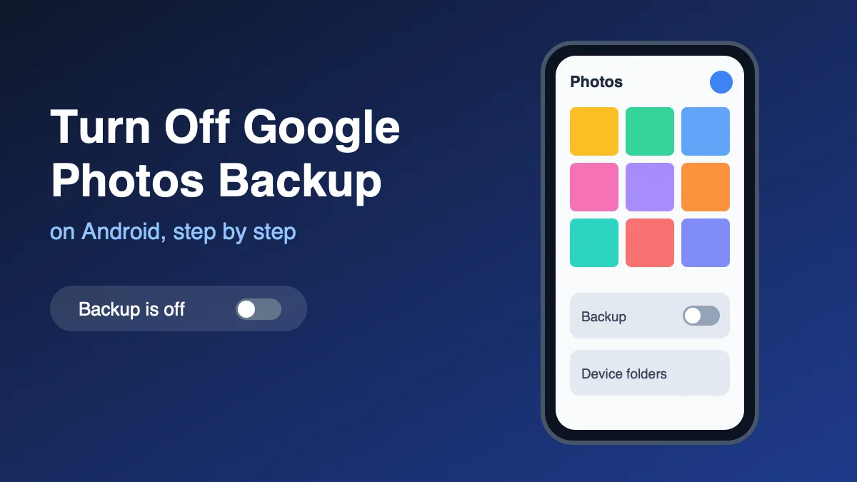How to Turn Off Google Photos Backup on Android